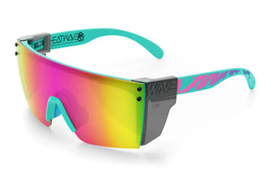 LAZER FACE SONNENBRILLE: Aqua Splash Teal Frame Custom x Savage Spectrum