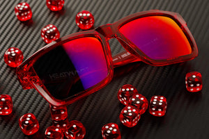 VISE Z87 SUNGLASSES: Neon Red