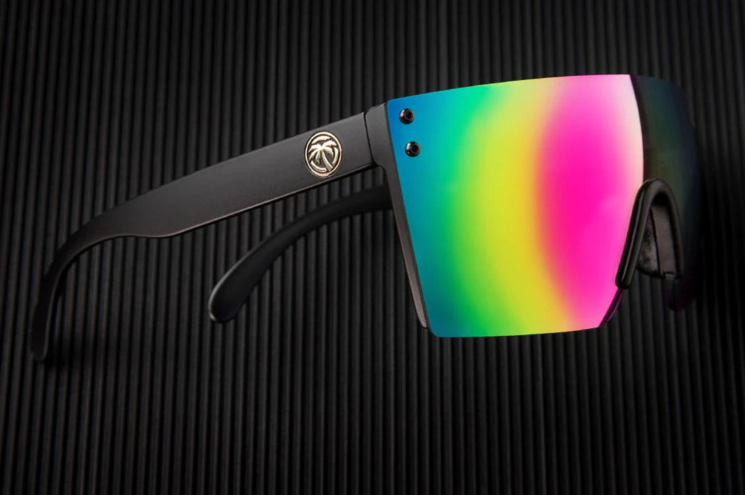 Lazer Face Single Lens Sunglasses: Savage Spectrum | Heat Wave Visual Polarized / No